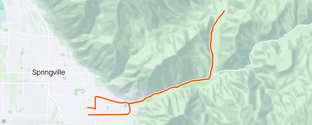 Map of the activity, Lunch Hour on Left Fork
