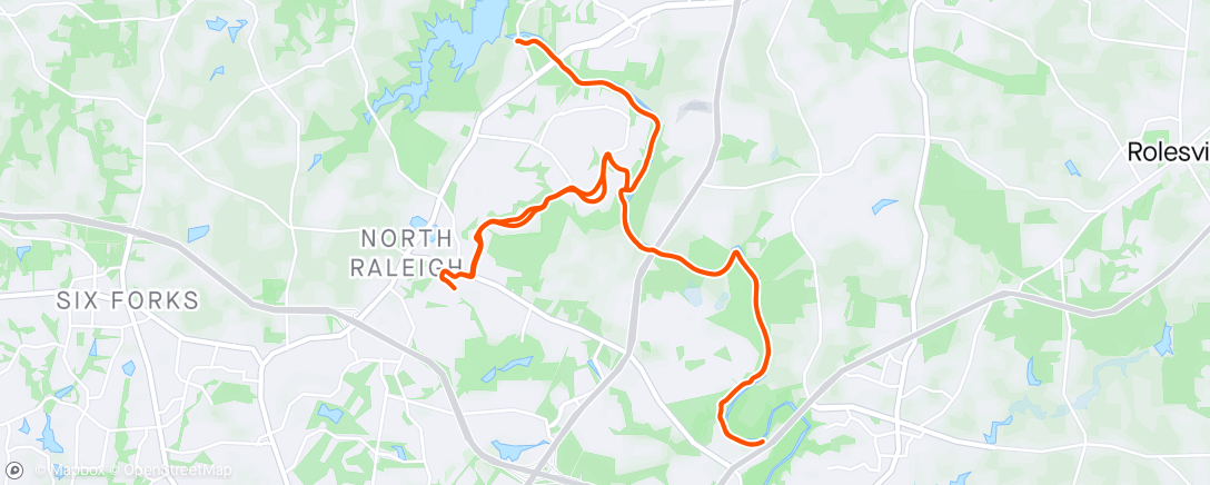 Map of the activity, Interval Ride
