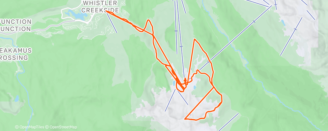 Map of the activity, Whistler Day 1.