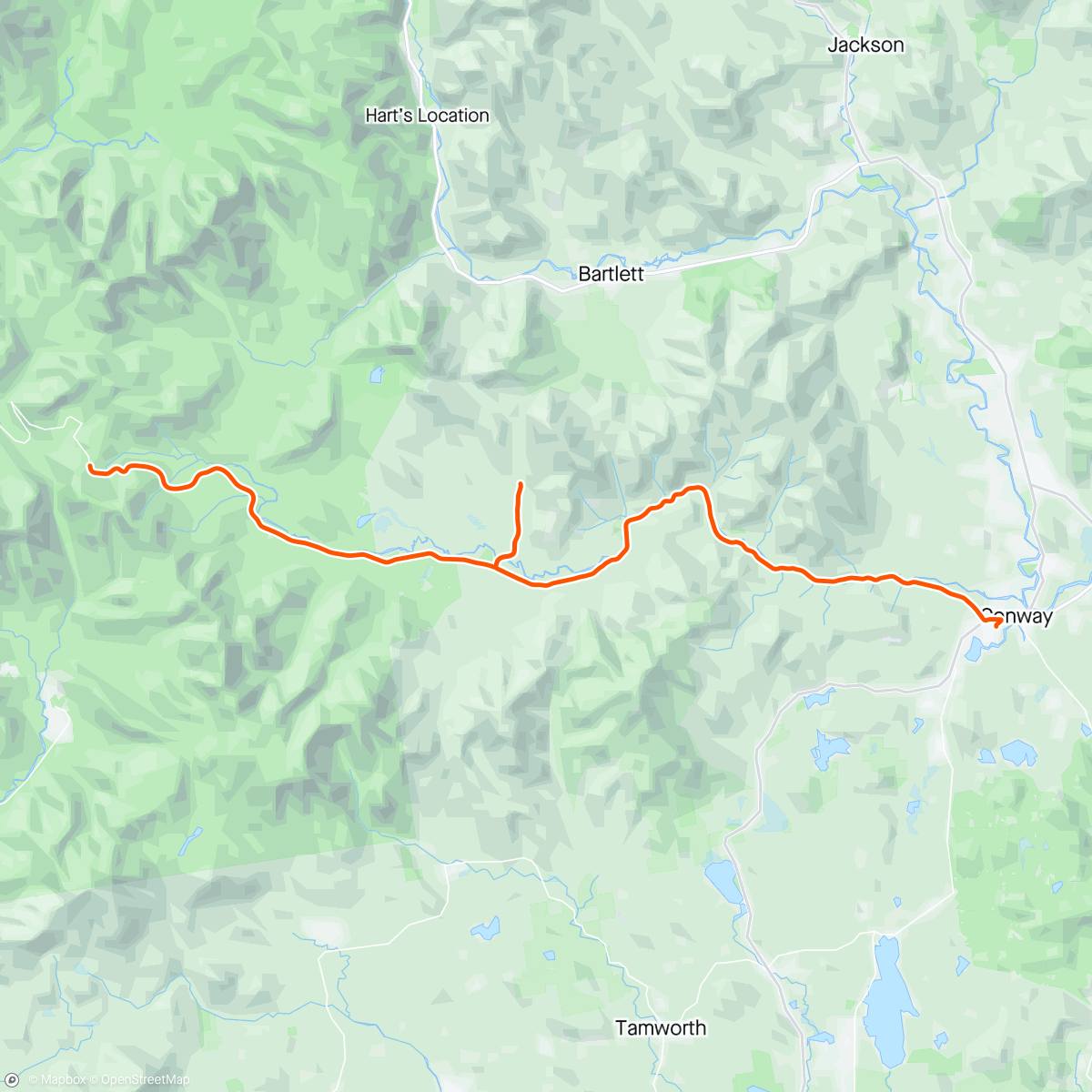 Map of the activity, Revel White Mountains