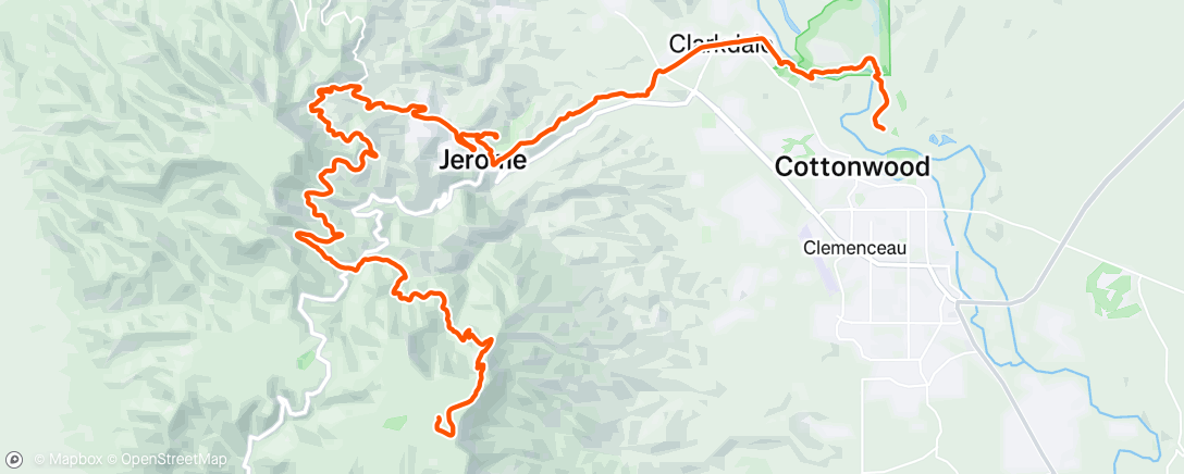 Map of the activity, Cocodona Pacing 2025!