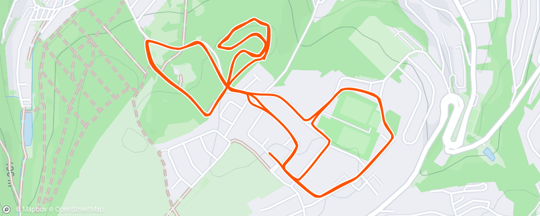 Map of the activity, Course à pied le matin