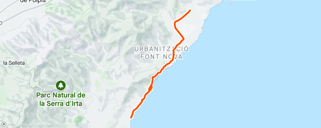 Map of the activity, Retour playa