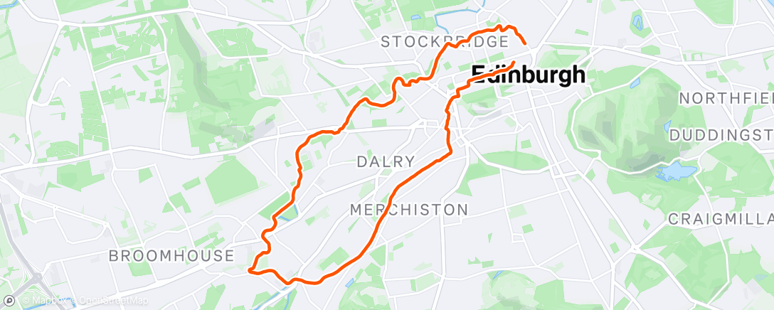 Map of the activity, Lunch Run