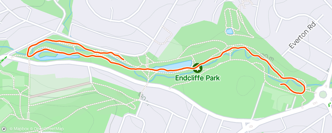 Map of the activity, Endcliffe park
