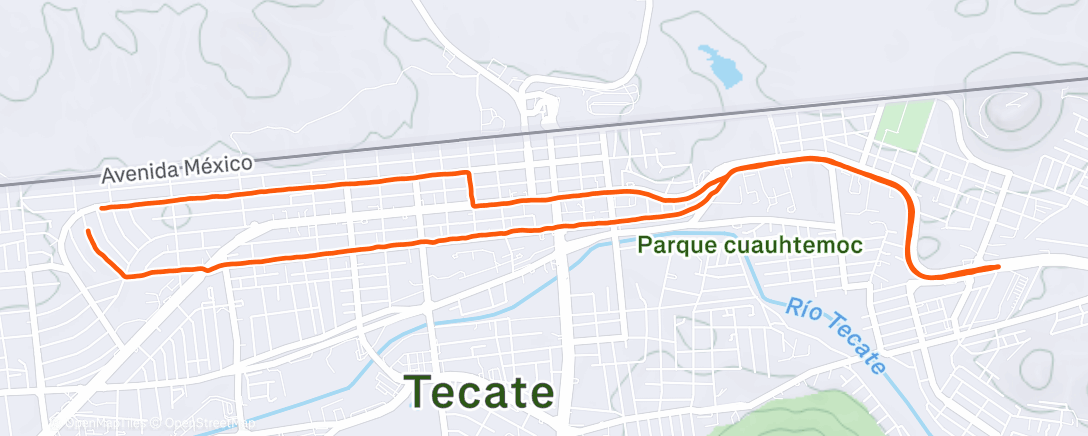 Map of the activity, Morning Run