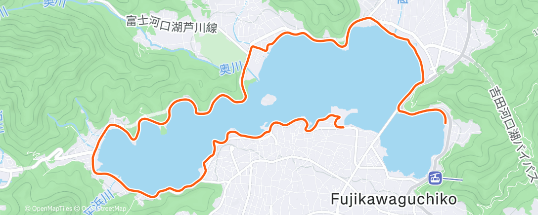 Map of the activity, 河口湖1周
