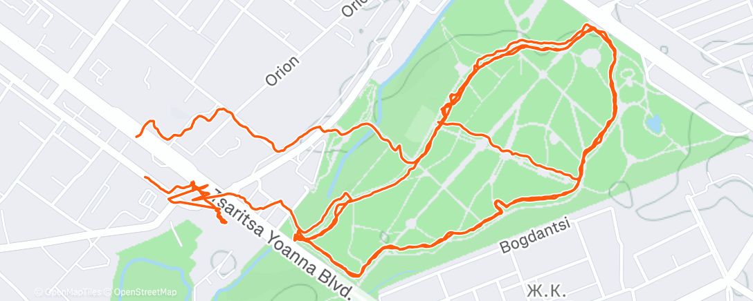 Map of the activity, NachmittagSpaziergang