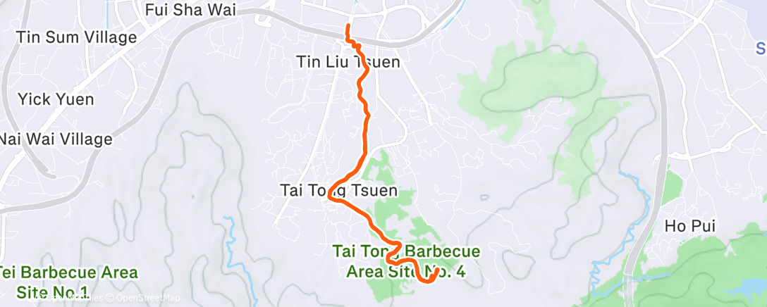 Map of the activity, Afternoon Trail Run