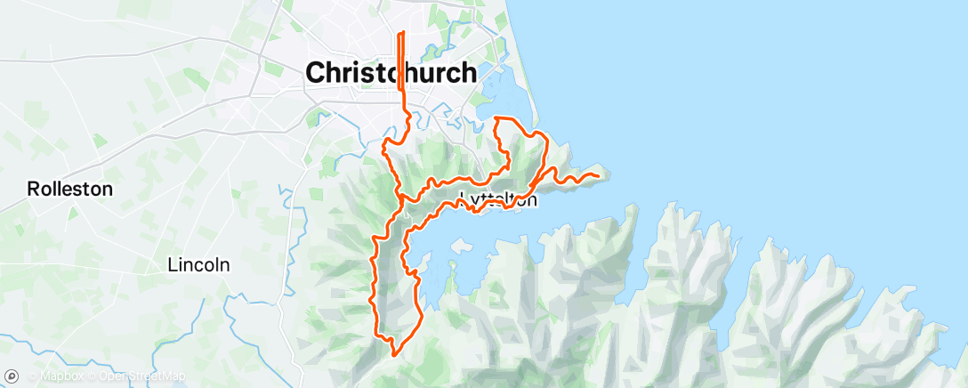Map of the activity, Lunch Ride