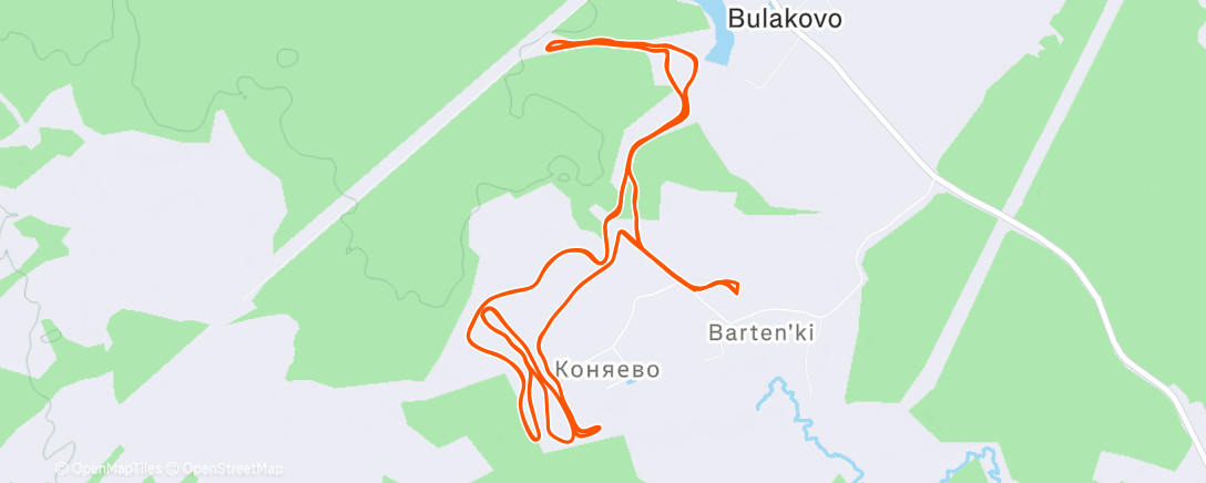 Карта физической активности (Северный лыжный заезд (день))