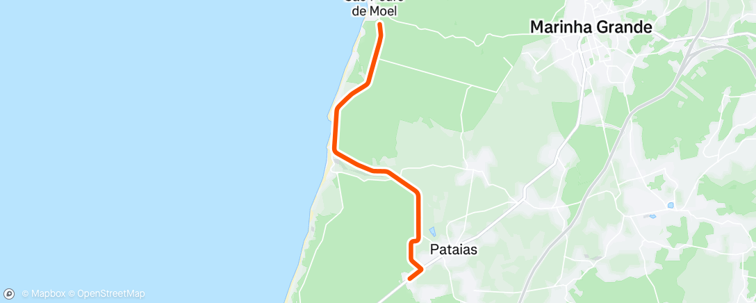 Map of the activity, Volta de bicicleta matinal