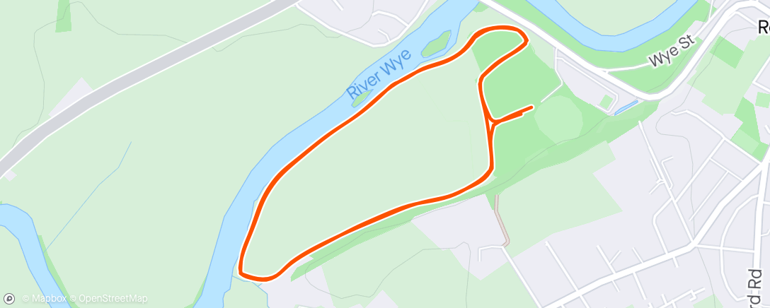 Map of the activity, Ross on Wye parkrun with my beauts 💕🐩🐕 #150 location