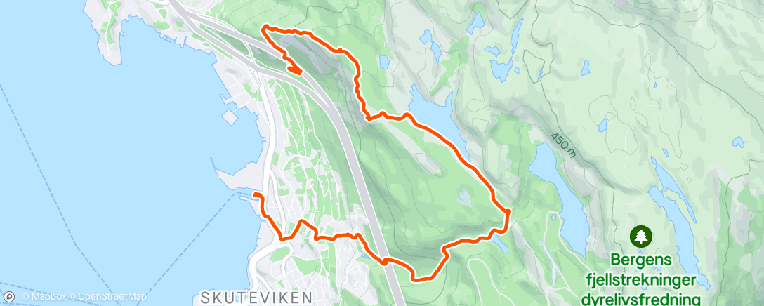 Map of the activity, CapHike - Sandviksfjellet