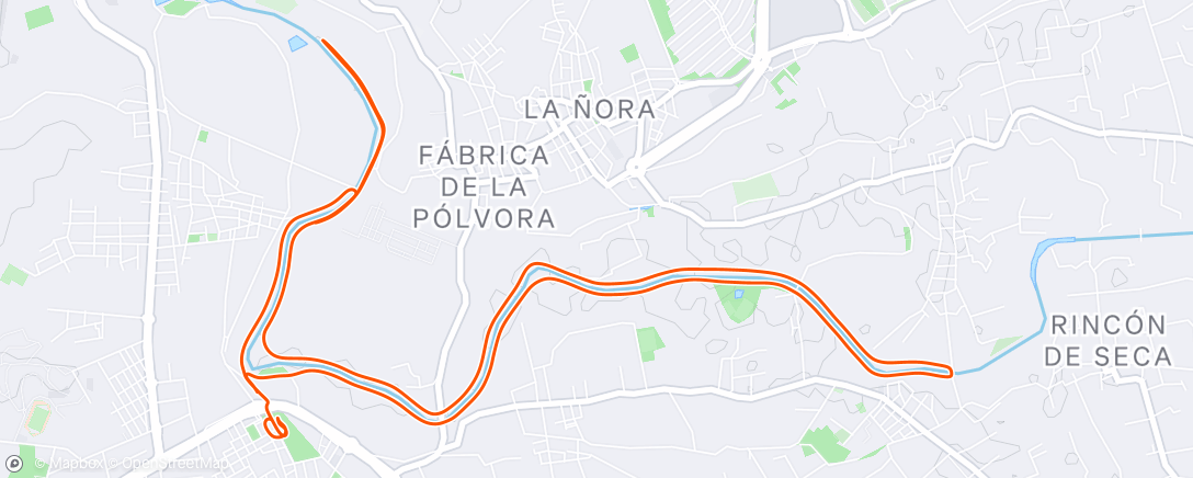 Map of the activity, Carrera a la hora del almuerzo