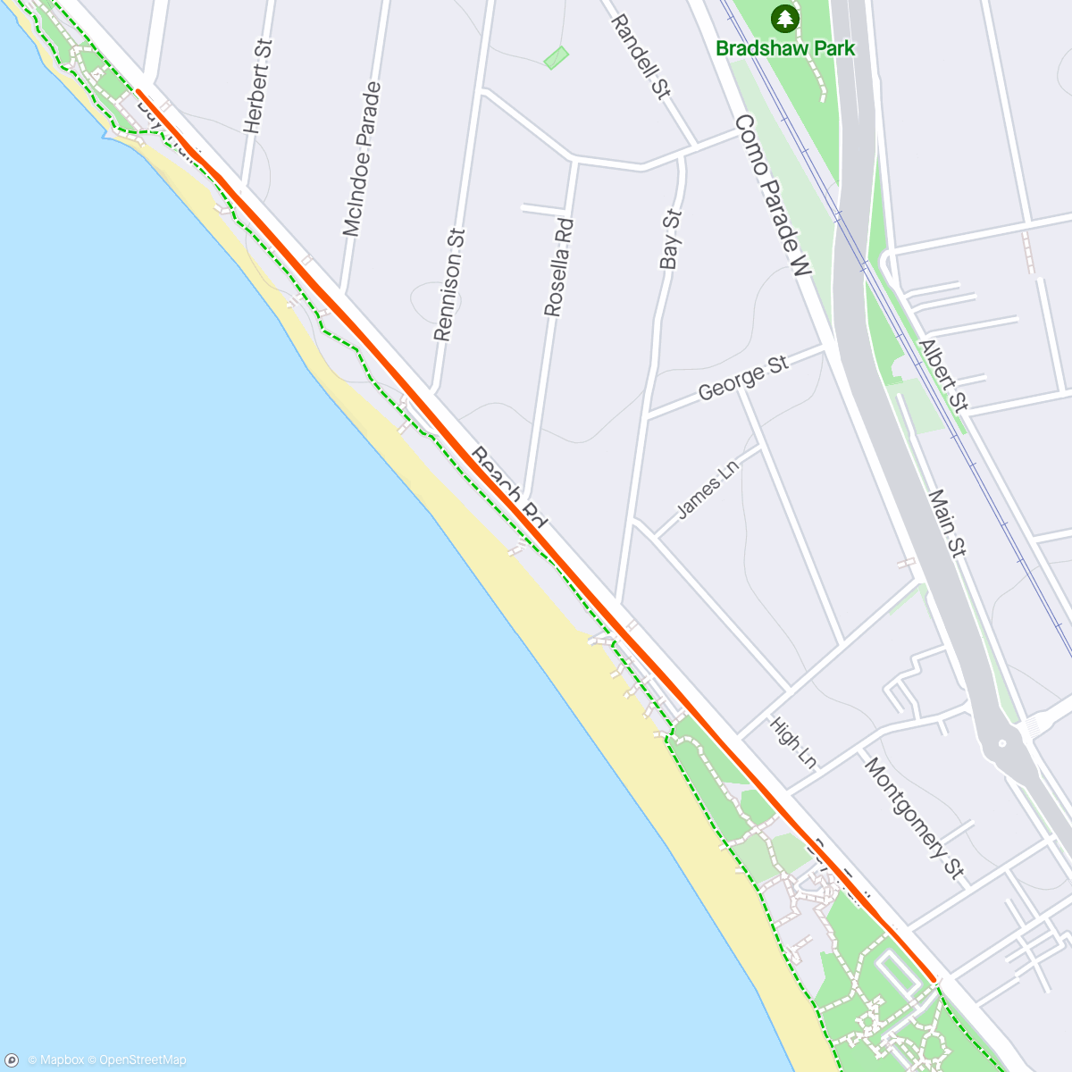 Map of the activity, 4 x 1,000m (1:1)