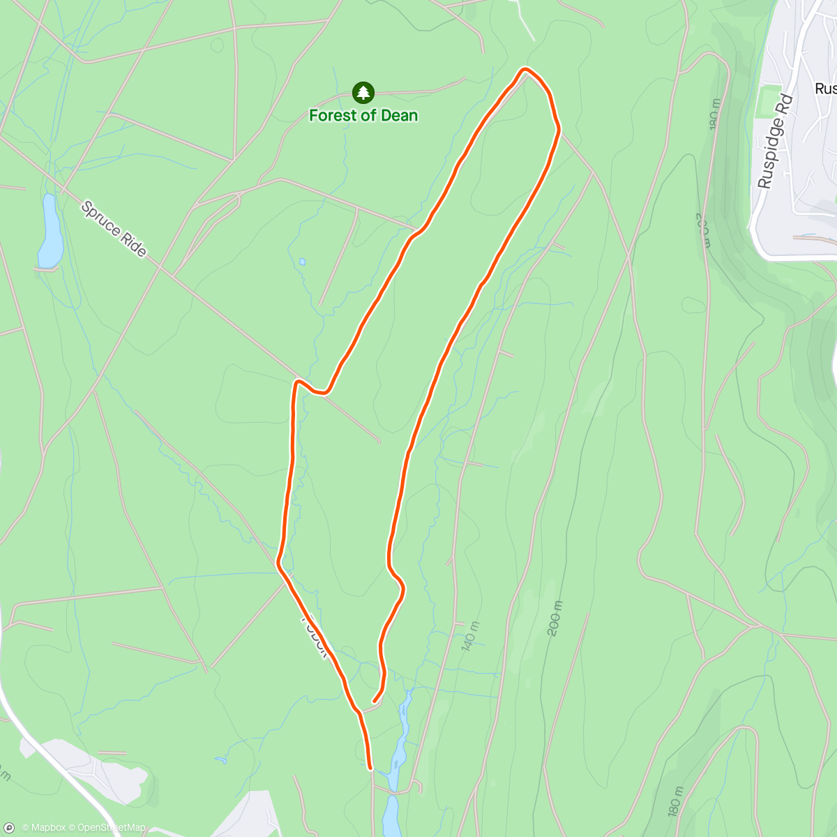 Map of the activity, Mallards Pike parkrun