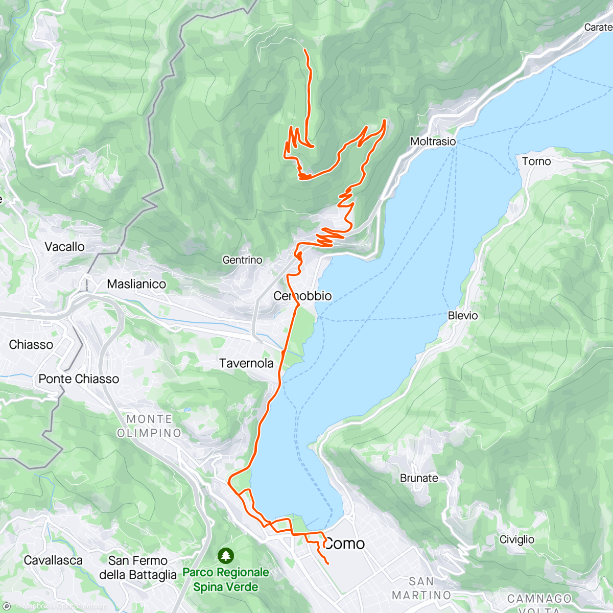 Map of the activity, Bisbino