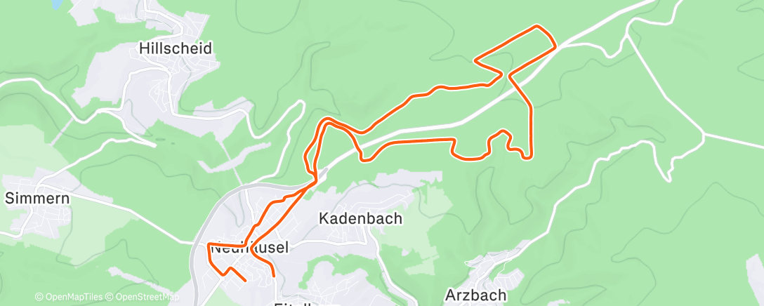 Map of the activity, Lauf am Morgen