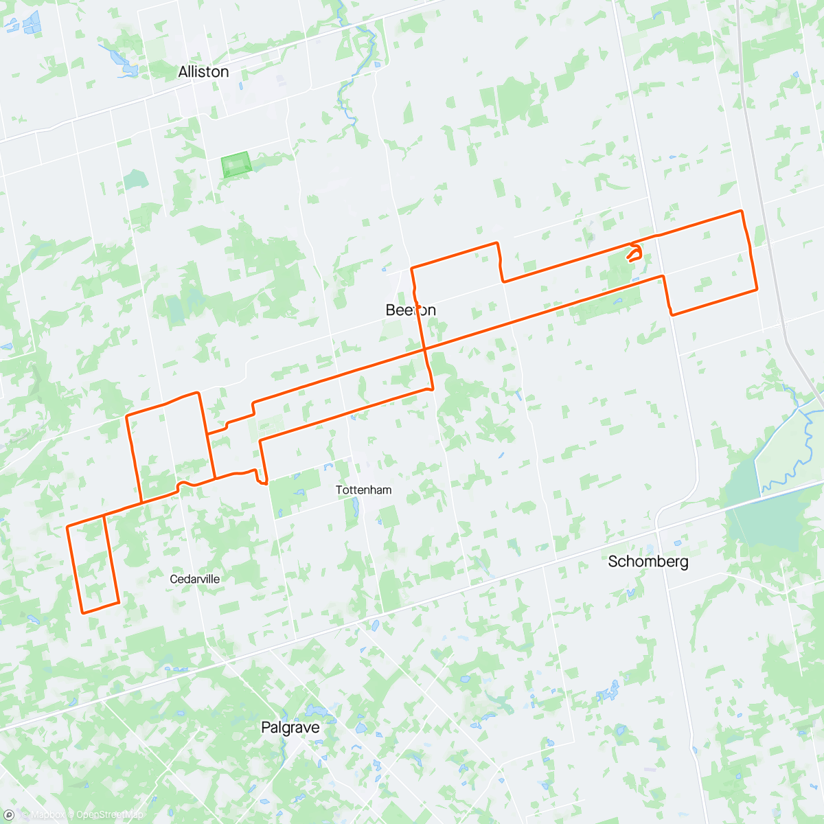 Map of the activity, Beeton Alps|Hockley Highlands Loop - 26 July 2024/New Tecumseth, Canada ☀️