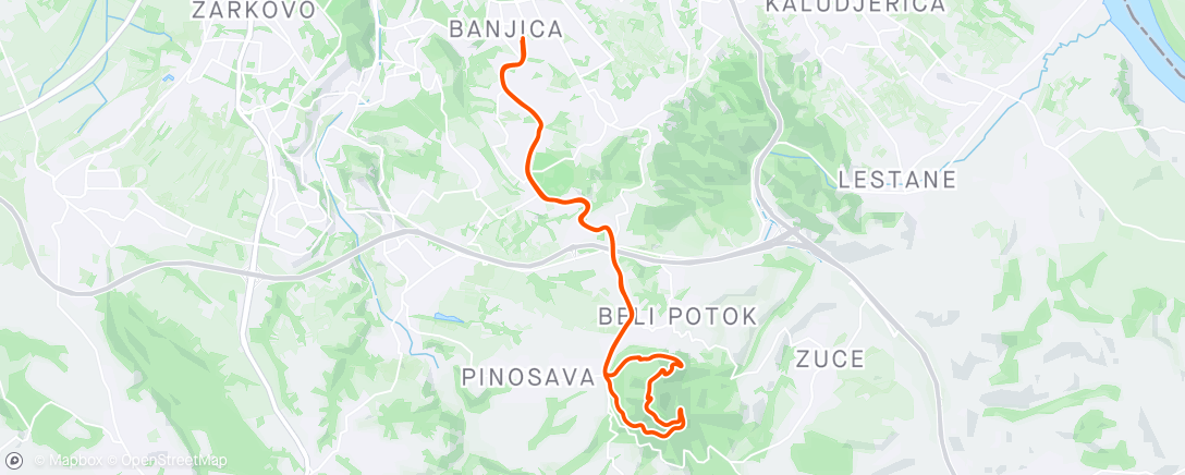 Map of the activity, Avala