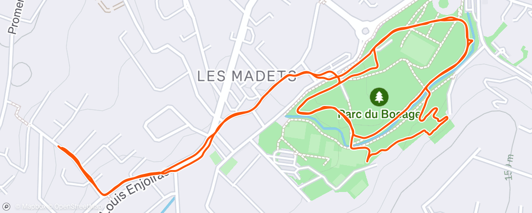 Mapa de la actividad (Course à pied du midi)