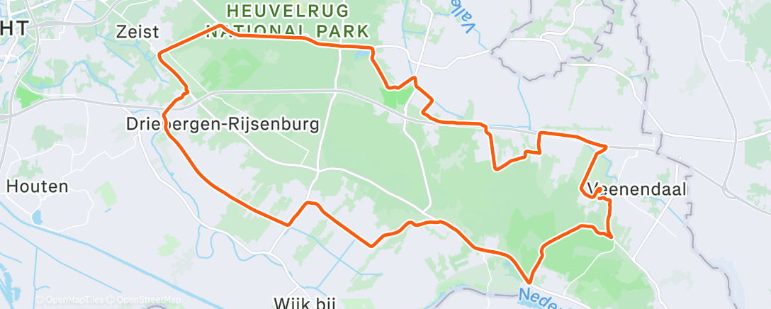 Map of the activity, Afternoon Ride