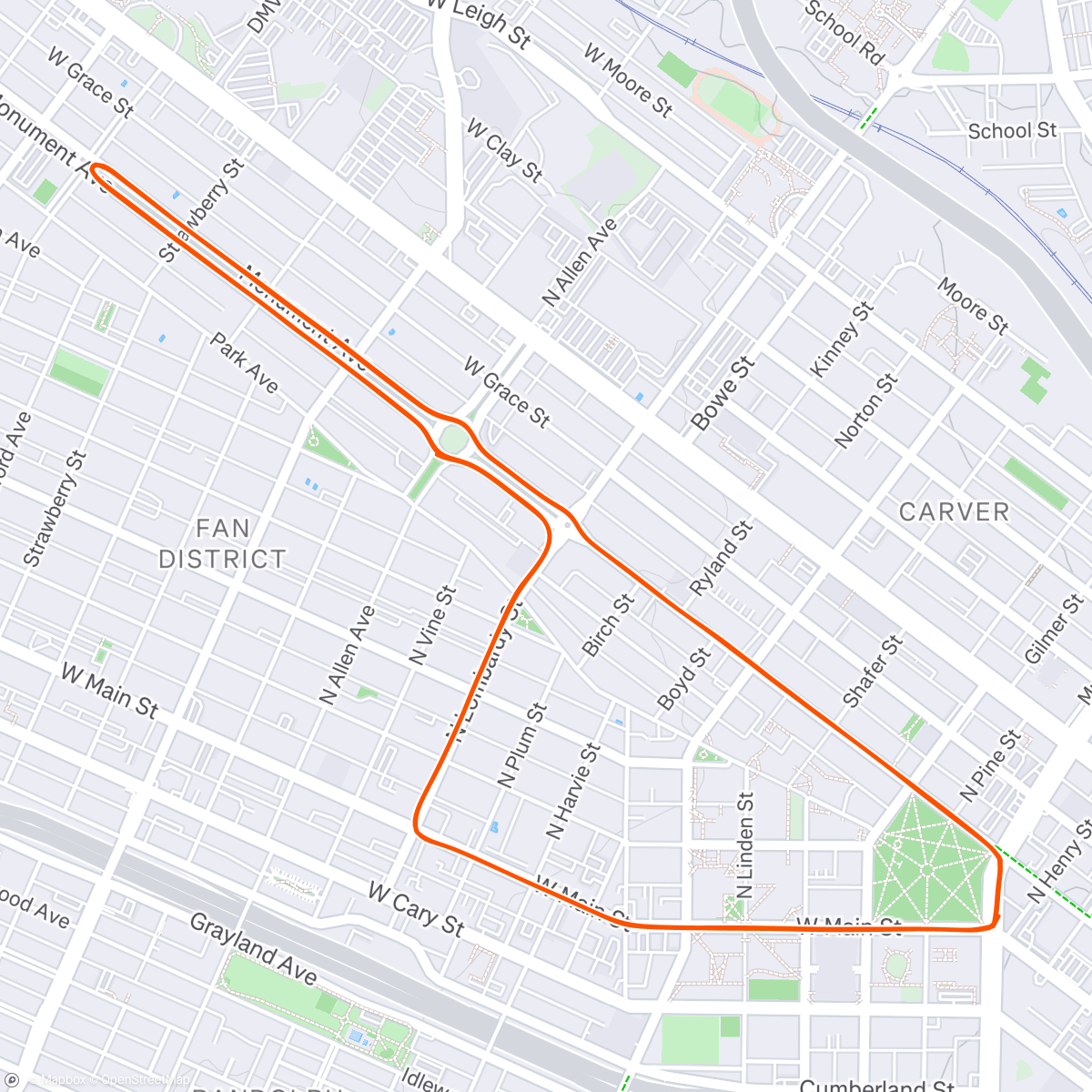 Карта физической активности (Zwift - The Fan Flats in Richmond)