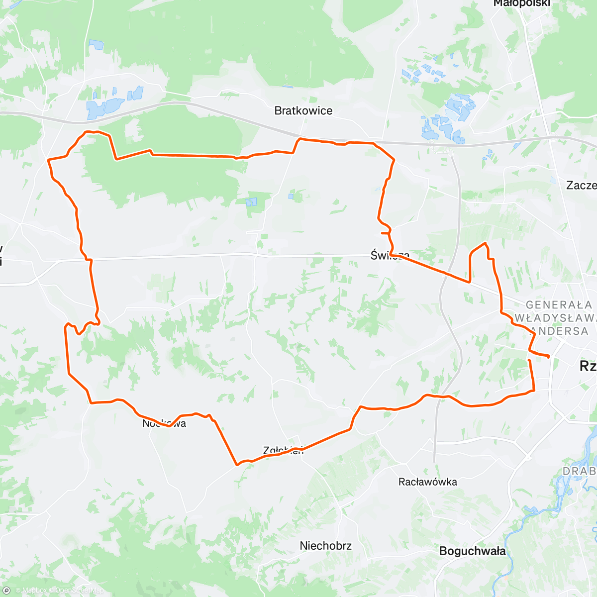 Map of the activity, Afternoon Ride