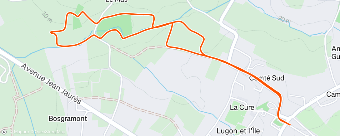 Map of the activity, Afternoon Walk