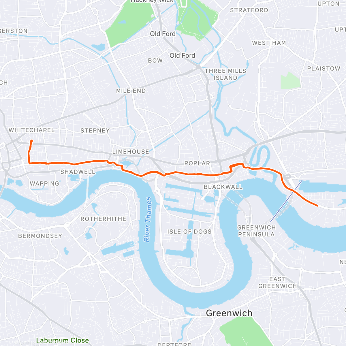 Карта физической активности (Sodden Return Commute)