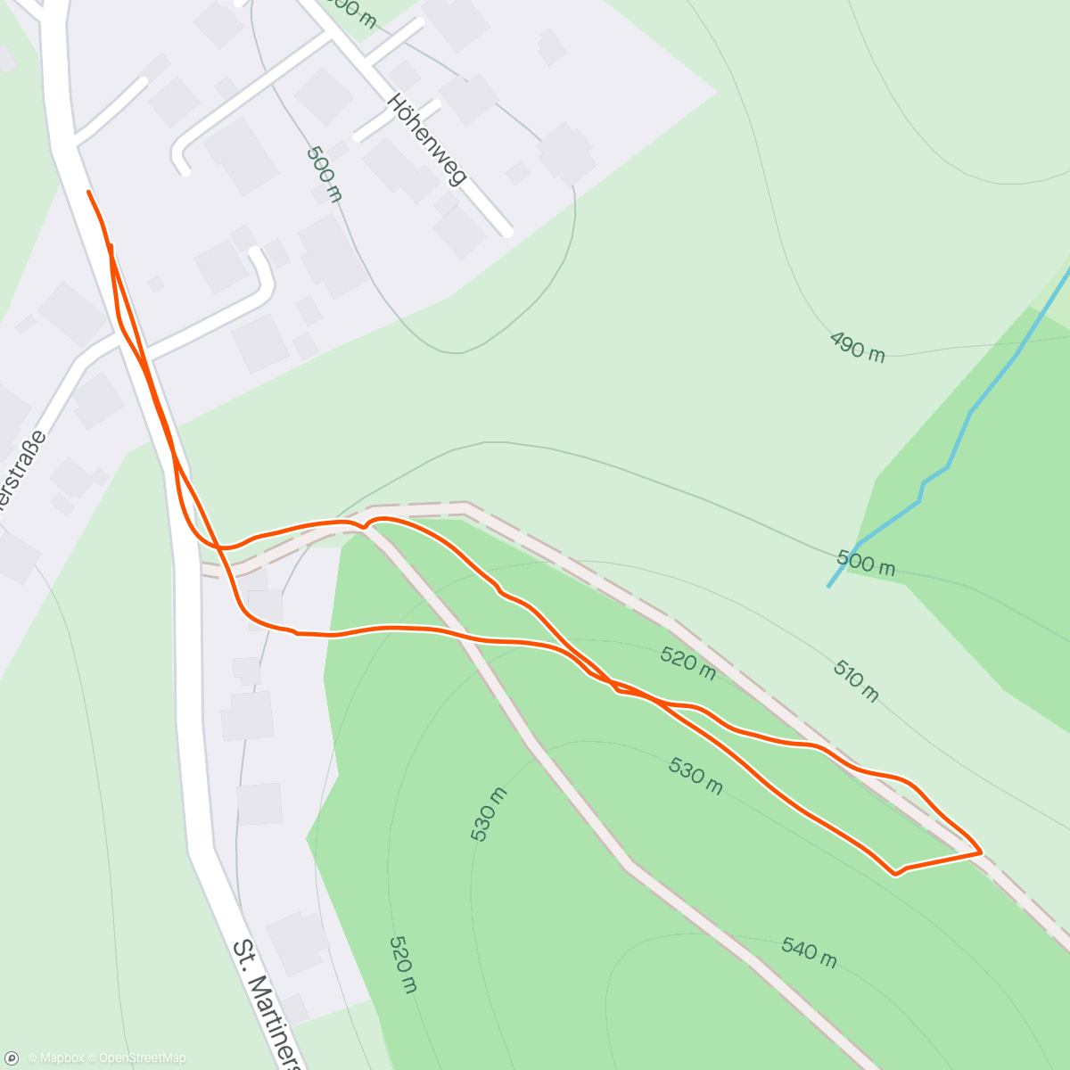 Mapa de la actividad, Lauf am Morgen