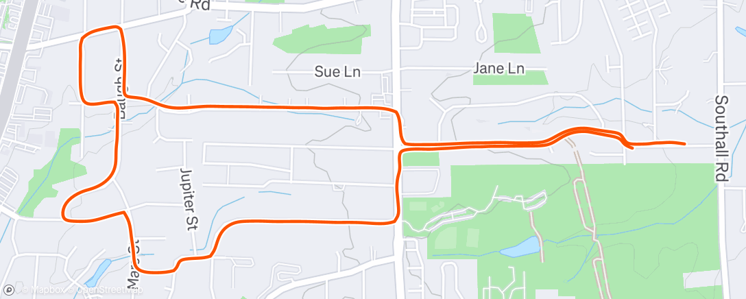 Map of the activity, Afternoon Run Starmount tempo