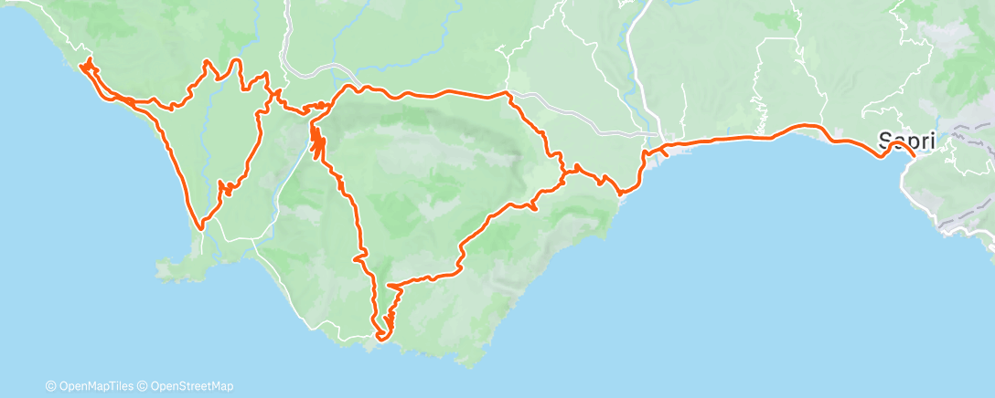 Map of the activity, Pedalata mattutina