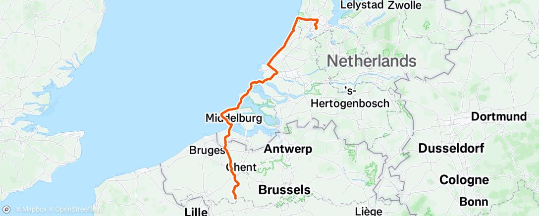 Map of the activity, BRM 600 Maarkedal  1/2