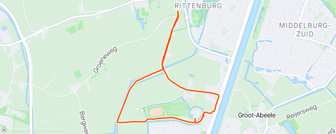 Map of the activity, Zwemloop Vlissingen
