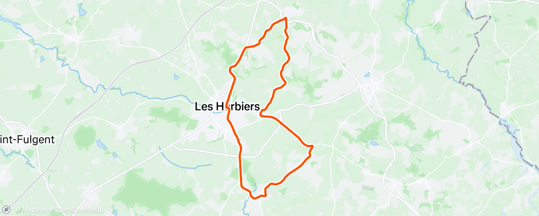 Map of the activity, Sortie vélo le matin