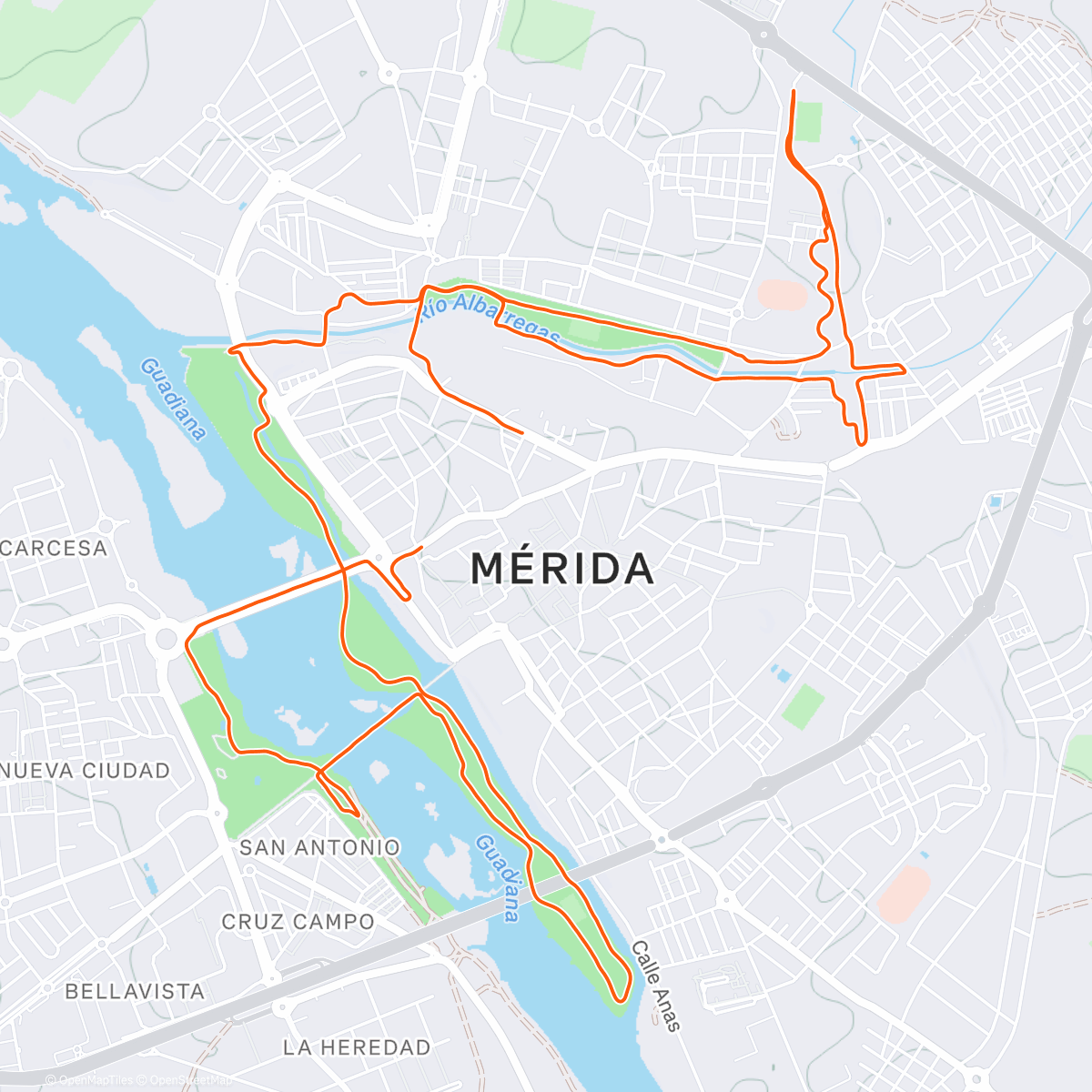 Карта физической активности (Carrera de mañana)