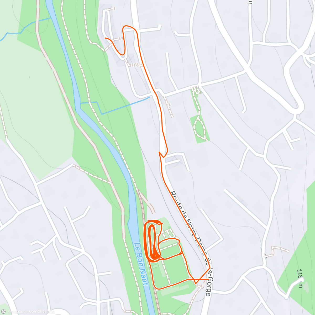 Map of the activity, Lunch Ride