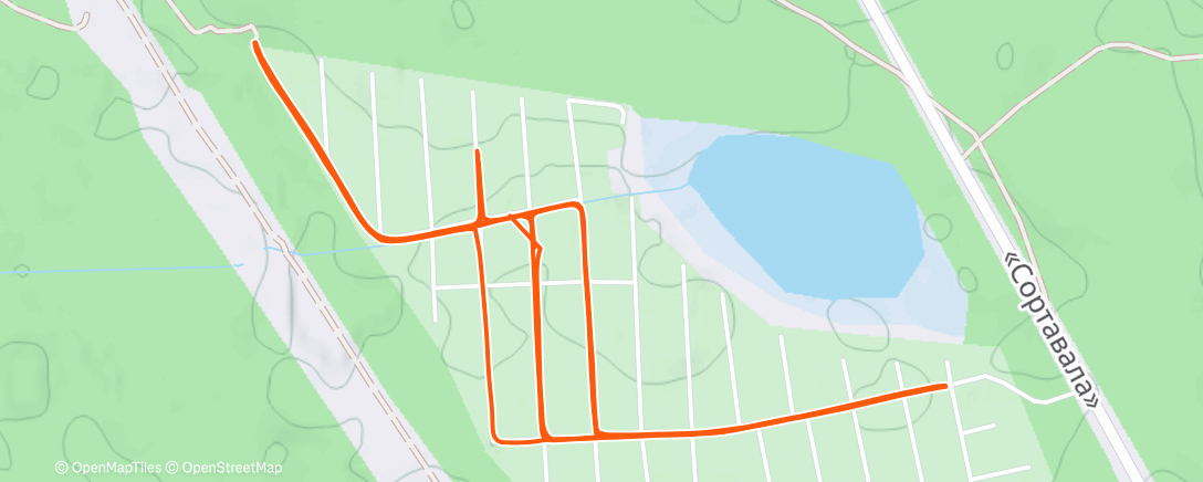 Map of the activity, Северный лыжный заезд (после обеда)