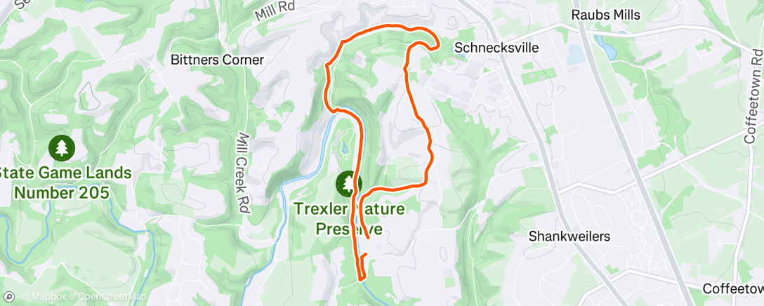 Map of the activity, LV Trail Chasers