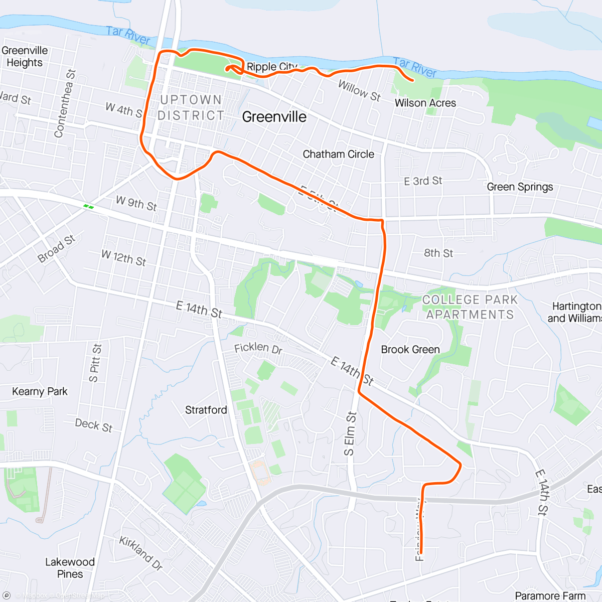 Mappa dell'attività 😃 Morning training run w/Rob✌️