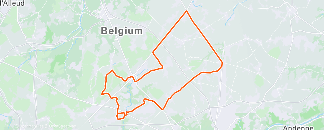 Map of the activity, Sortie vélo dans l'après-midi