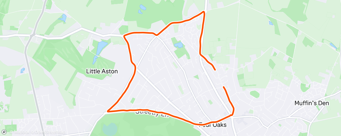 Map of the activity, Morning Run