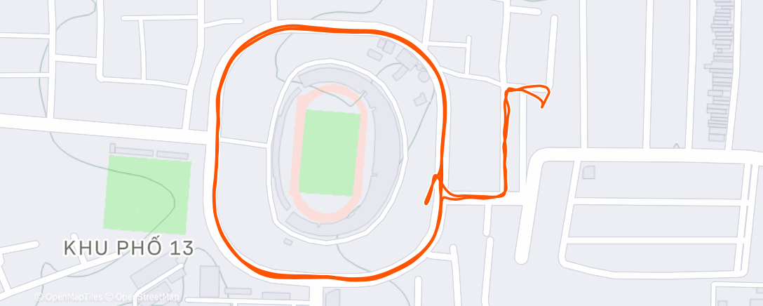 Map of the activity, Morning Run