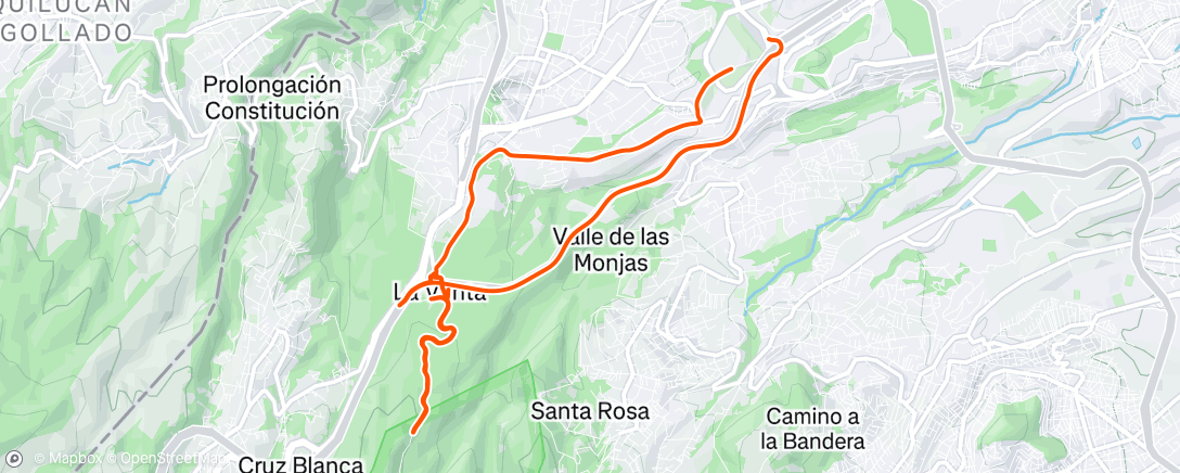 Map of the activity, Vuelta ciclista por la mañana