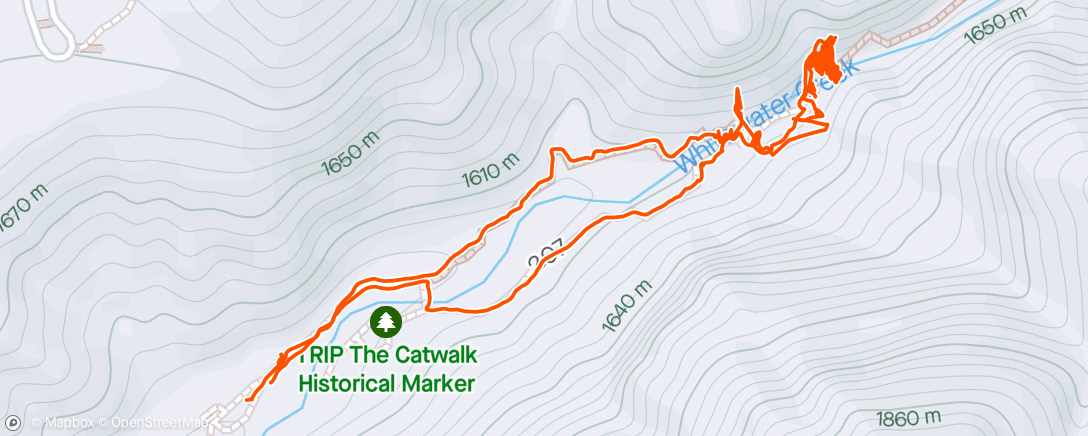 Map of the activity, Catwalks New Mexico