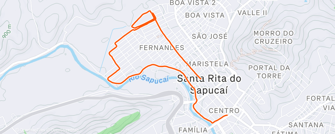 Map of the activity, Quinta-feira