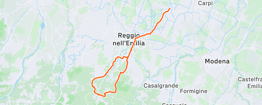 Map of the activity, Lunch Ride