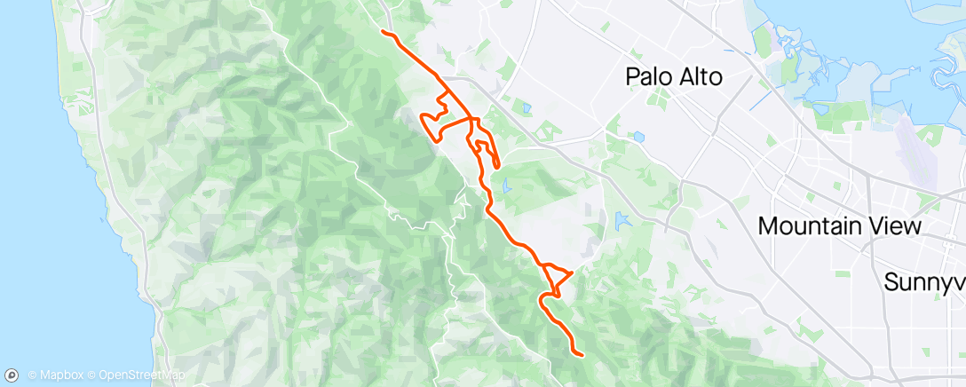 Map of the activity, Woodside, Portola Valley and environs